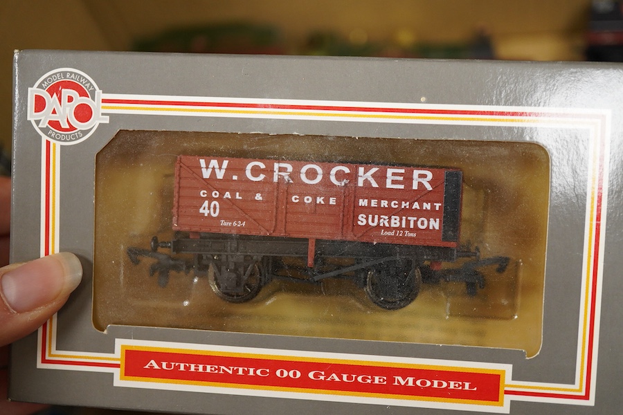 A quantity of 00 gauge model railway by Tri-ang, Mainline, Dapol, Bachmann, GMR, Hornby Dublo, etc. including; nine steam and diesel locomotives, together with boxed and unboxed freight wagons, coaches, kits and other mo